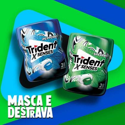 Imagem de Chiclete Trident XSenses Spearmint sem açúcar Menta Garrafa - Caixa com 6 Unidades