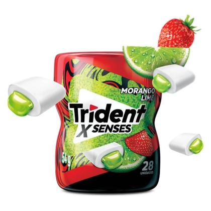 Imagem de Chiclete X Senses Morango Lime Trident 54g