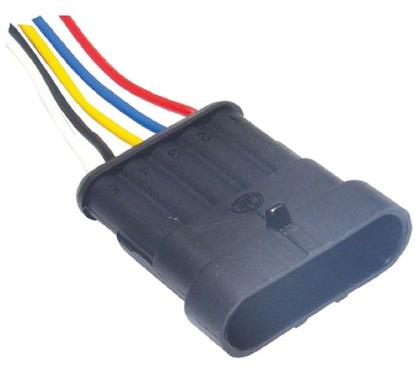 Imagem de Chicote 06 vias, da trava elétrica do fiat palio, porta macho, terminal 1,6mm 2062089