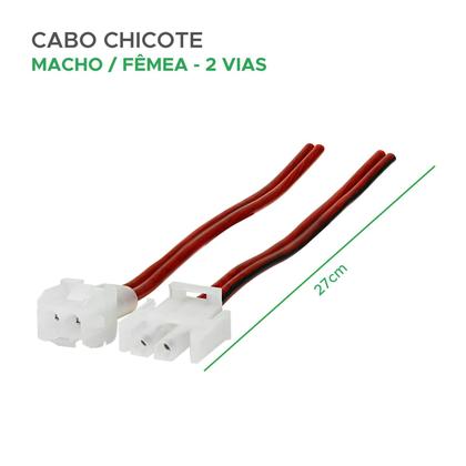 Imagem de Chicote 1mm Macho e Fêmea 2 vias - 27cm - Alta Qualidade