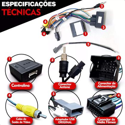 Imagem de Chicote Can Automotivo Ford Ranger Focus c/ Sync Uppertech - 4123