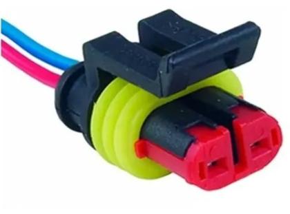 Imagem de Chicote Conector Plug 2 vias para Soquete Lanterna Sensor Temperatura Bico Injetor Fiat GM Envio Já