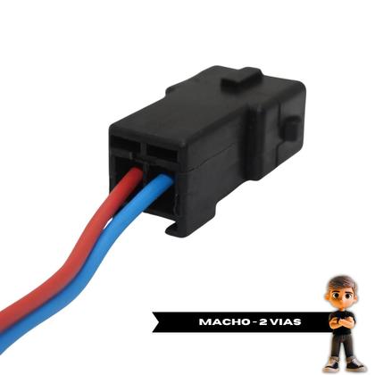 Imagem de Chicote do Sensor 2 Vias de Temperatura Caminhões em Geral Buldog Macho