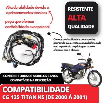 Imagem de Chicote Fiação Principal Cg Titan 125 Ks 2000 2001 Completo