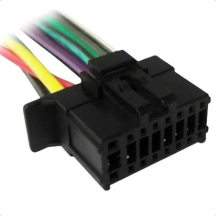 Imagem de Chicote Pioneer 16 Vias Compatível MVH S218BT DEH 2250UB Bluetooth Rádio Automotivo Plug Padrão