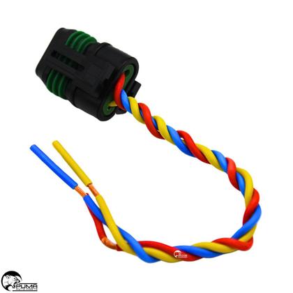 Imagem de Chicote Plug 3 Vias Do Chicote Motor Regulagem Farol Vectra Terminal 2,8 mm