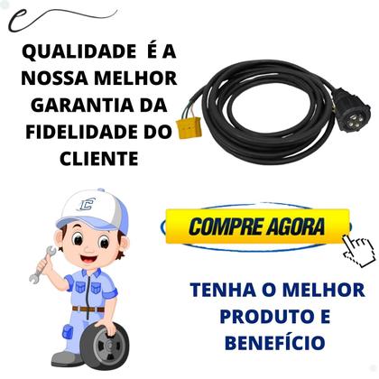 Imagem de Chicote tomada cabo sensor tacografo 4 metros pino redondo