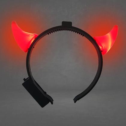Imagem de Chifrinho Vermelho com Luz de Led Para Fantasia Halloween