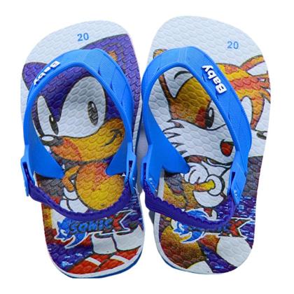 Imagem de Chinelo Baby   com elásticos e desenhos infantil Meninos Antiderrapante