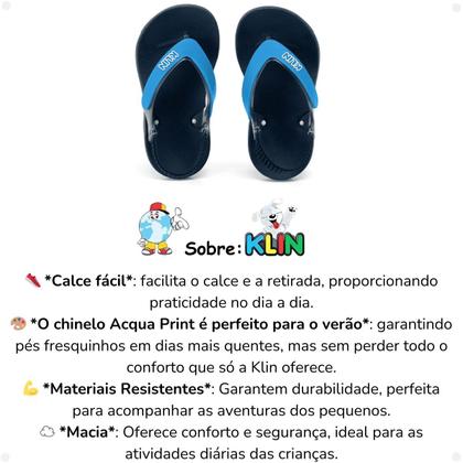 Imagem de Chinelo Baby Klin Acqua Print Anatômico Confortável Resistente