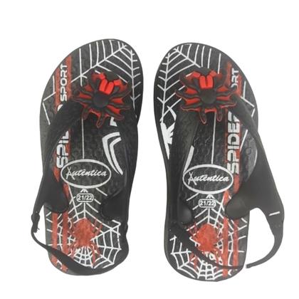 Imagem de Chinelo Bebê Infantil c/Elástico Spider Aranha Menino PVC Confortável