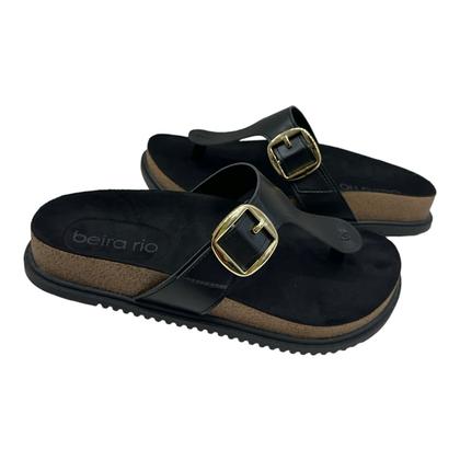 Imagem de Chinelo Beira Rio 8524.101 Dedo Papete Flatform Fivela Conforto Feminino