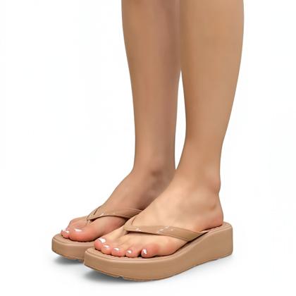 Imagem de Chinelo Beira Rio Conforto Feminino Anabela Macio Casual