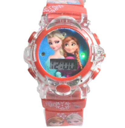 Imagem de Chinelo , boné e relógio musical com led  frozen infantil feminino , qualidade e preço justo .