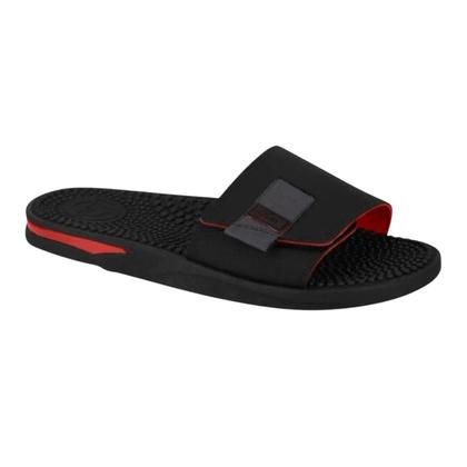 Imagem de Chinelo Br Sports Masculino Palmilha Massageadora Preto Vermelho