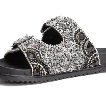 Imagem de Chinelo Casual Feminino Com Pedras De Zircônia