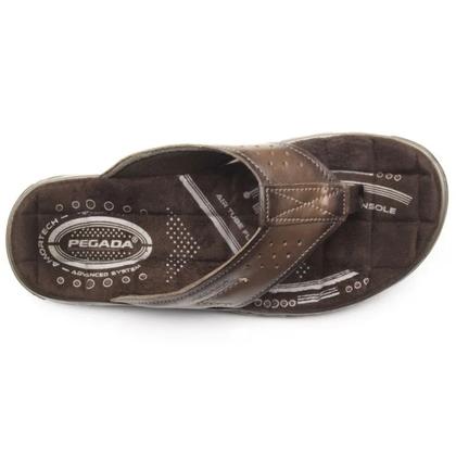 Imagem de Chinelo Casual Masculino Pegada 131663-02 Couro Marrom