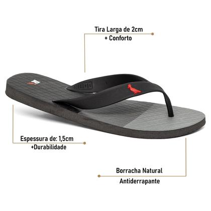 Imagem de Chinelo Casual Reserva Go Trancoso Sandália Borracha Confortável Estilo Despojado