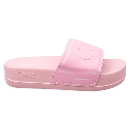 Imagem de Chinelo Coca Cola Slide Plataforma Coke Frequency Rosa Claro Feminino