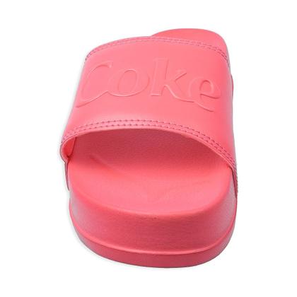 Imagem de Chinelo Coca Cola Slide Plataforma Coke Frequency Rosê Feminino