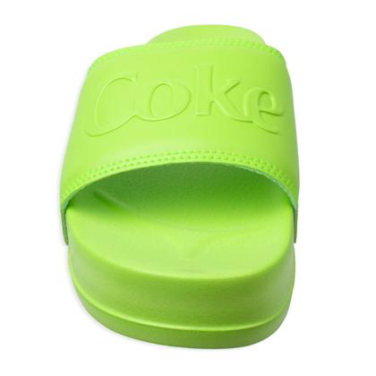 Imagem de Chinelo Coca Cola Slide Plataforma Coke Frequency Verde Feminino