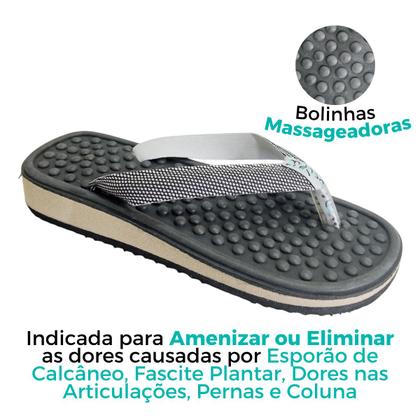 Imagem de Chinelo De Dedo Anabela Ortopédico Mundo Flex Confortável Para Esporão Fascite Plantar Casual Versátil