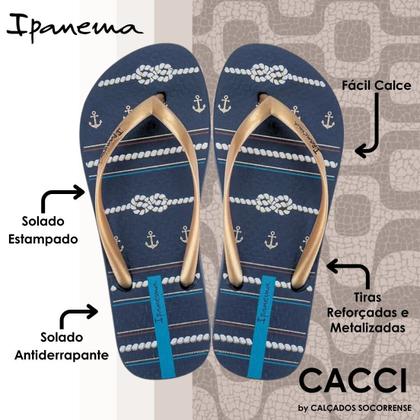 Imagem de Chinelo de Dedo Feminino Náutico Ipanema Navy 27220