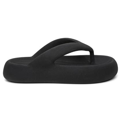 Imagem de Chinelo De Dedo Feminino Sandalia Nuvem Ultraleve Anatomico Plataforma Ortopedico Blogueira Tamanho:39Cor:PretoGênero: