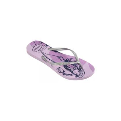 Imagem de Chinelo De Dedo Havaianas Slim Princesas Da Disney Feminino Tiras Finas Confortável Adulto Original