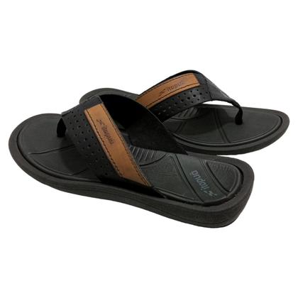 Imagem de Chinelo De Dedo Masculino Itapuã Couro Com Tiras Largas Conforto Verão Casual Dia a Dia Prático Macio