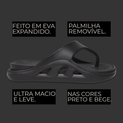 Imagem de Chinelo de Dedo Masculino Nuvem Antiderrapante Macio Leve Confortavel Ortopédico Anatomico