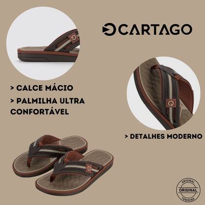 Imagem de Chinelo de Dedo Masculino UltraConfort Cartago Lyon III - Marrom