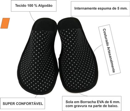 Imagem de Chinelo De Quarto Fechado - Pantufas Fechada - Chinelo em Tecido Fechado (Temos Atacado)