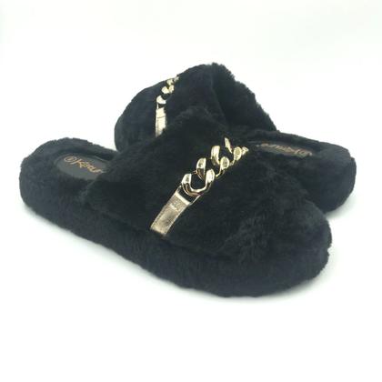 Imagem de Chinelo de Quarto Katurê Feminino Flat Form Preto 445