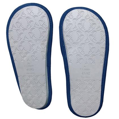 Imagem de Chinelo de Quarto Masculino Aberto Matelasse Azul Marinho 09.08.015