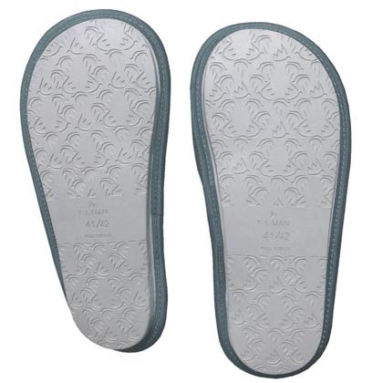 Imagem de Chinelo de Quarto Masculino Fechado Xadrez Azul Moletinho - 10.08.016