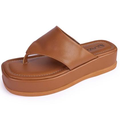 Imagem de Chinelo Dedo Feminino Flatform Sandália Papete Confortável