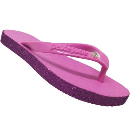 Imagem de Chinelo Dedo Infantil Menina Casual Dia a Dia Borracha com Glitter Petite Jolie Pj6970in