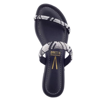 Imagem de Chinelo fem Vizzano 6235.1189 Rasteirinha Tira Strass Brilho