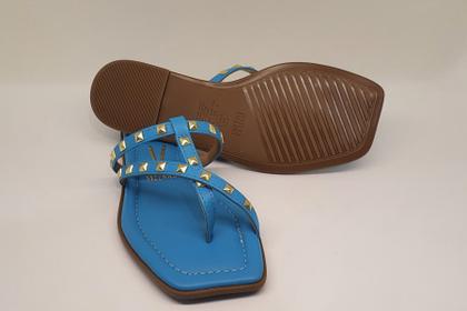 Imagem de Chinelo feminino de dedo Vizzano 6452.102 com spikes rasteirinha rasteira sem salto