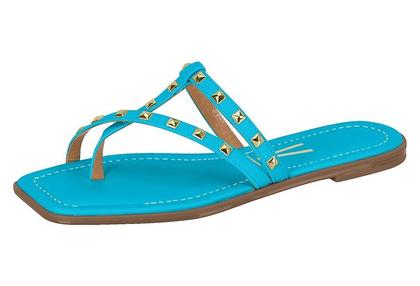 Imagem de Chinelo feminino de dedo Vizzano 6452.102 com spikes rasteirinha rasteira sem salto