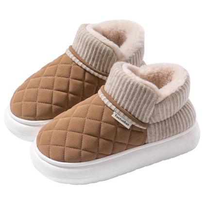 Imagem de Chinelo Feminino de Inverno com Sola Grossa Antiderrapante e Forro de Lã