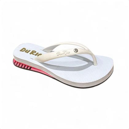 Imagem de Chinelo Feminino Durio Air Anabela Amortecimento Esporão Fascite Confortável Leve Básico