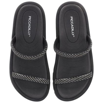 Imagem de Chinelo Feminino Flatform Tira Strass Conforto Piccadilly