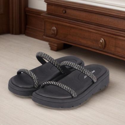 Imagem de Chinelo Feminino Flatform Tira Strass Conforto Piccadilly