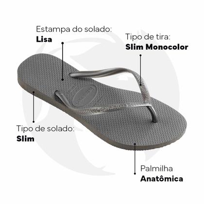 Imagem de Chinelo Feminino Havaianas Slim Original Classico Tira Fina