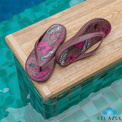 Imagem de Chinelo Feminino Lilly Aloha Floral BoaOnda Palmilha Removível