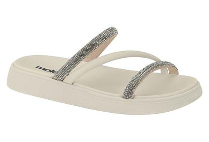 Imagem de Chinelo Feminino Moleca Flatform Slide Glamour Strass Brilho