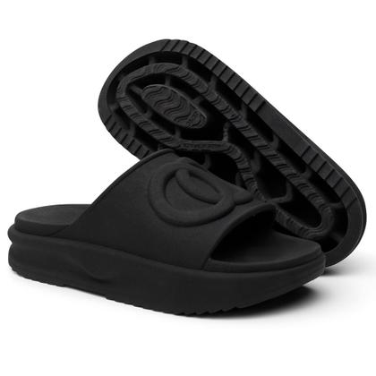 Imagem de Chinelo Feminino Nuvem Ortopédico Plataforma Macio Confortavel Preto