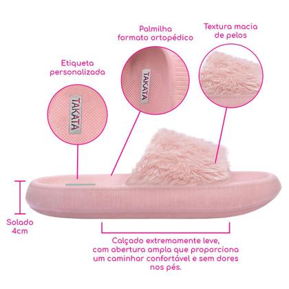 Imagem de Chinelo Feminino Nuvem Slide com Pelo Confort Macio AF6.04 A
